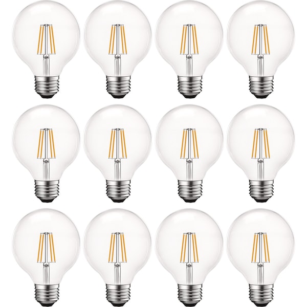 Luxrite G25 LED Light Bulbs 5W (60W Equivalent) 550LM 5000K Bright White Dimmable E26 Base 12-Pack LR21620-12PK - main
